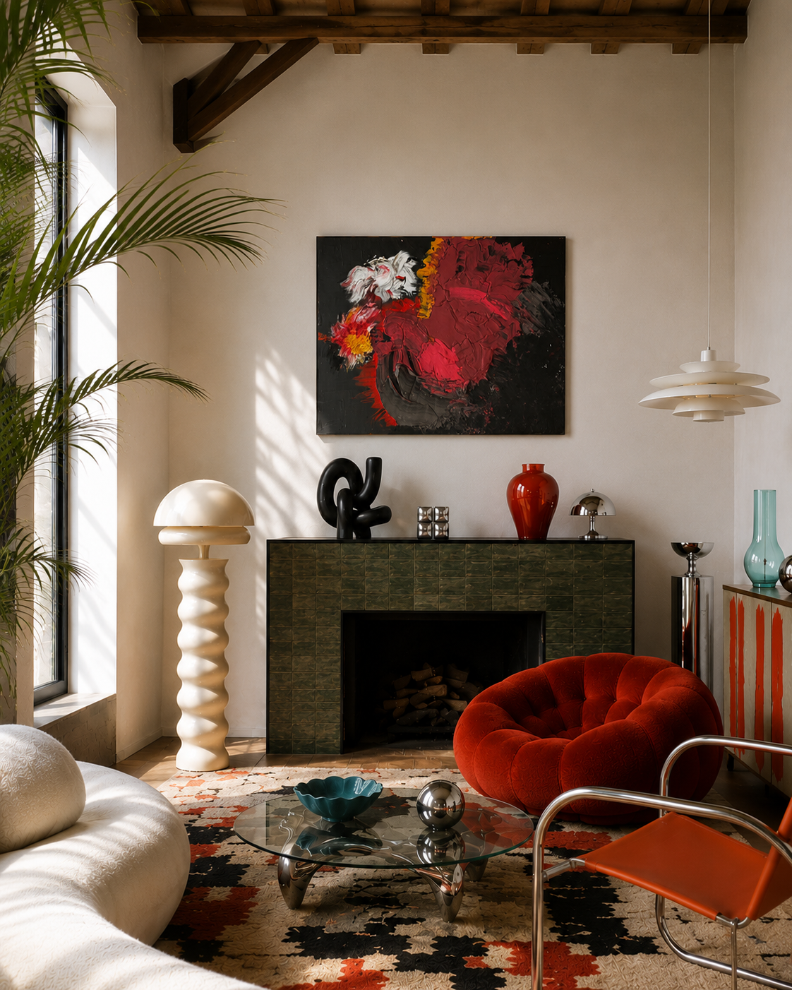 Beneath Love, shown hung in a living room
