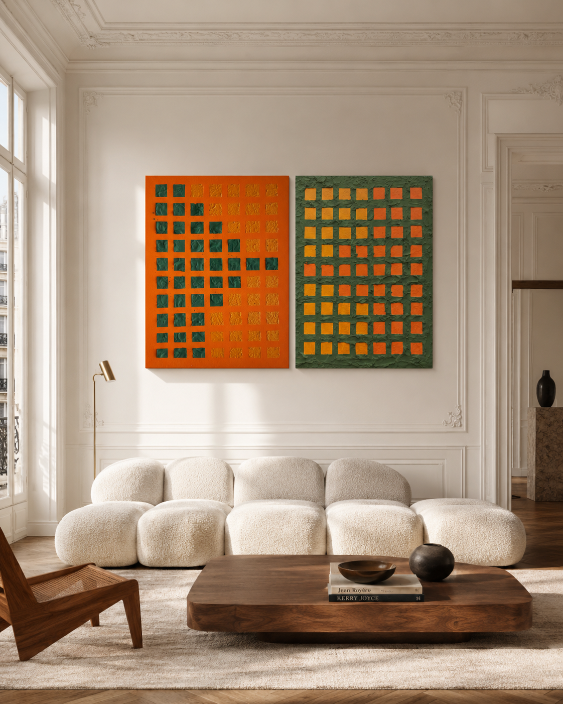 A painting shown in a room