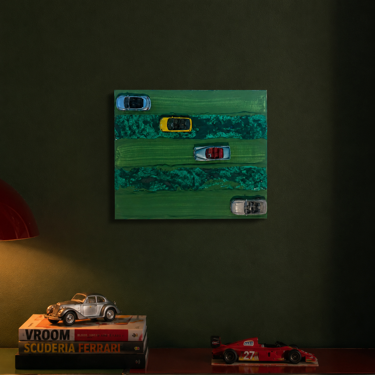 A painting shown in a room